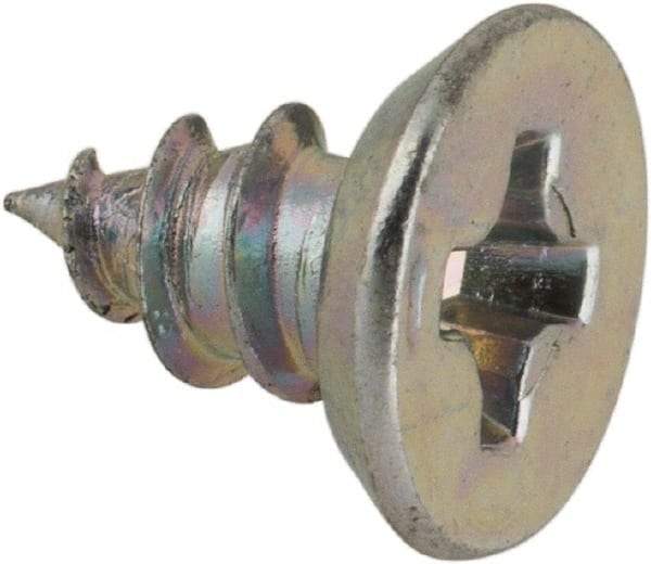 Value Collection - #6 Flat Head Phillips Sheet Metal Screw - Steel, 1/4" OAL, AISI 1016, ASME B18.6.3, ASME B18.6.4 & SAE J933, Grade 1016-1024 - Industrial Tool & Supply