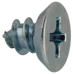 Value Collection - #8 Flat Head Phillips Sheet Metal Screw - Steel, 1/4" OAL, AISI 1016, ASME B18.6.3, ASME B18.6.4 & SAE J933, Grade 1016-1024 - Industrial Tool & Supply