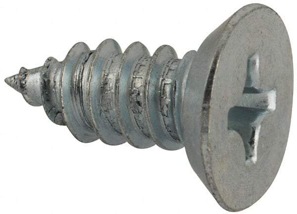 Value Collection - #14 Flat Head Phillips Sheet Metal Screw - Steel, 5/8" OAL, AISI 1016, ASME B18.6.3, ASME B18.6.4 & SAE J933, Grade 1016-1024 - Industrial Tool & Supply