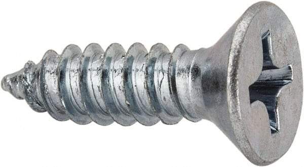 Value Collection - #14 Flat Head Phillips Sheet Metal Screw - Steel, 7/8" OAL, AISI 1016, ASME B18.6.3, ASME B18.6.4 & SAE J933, Grade 1016-1024 - Industrial Tool & Supply