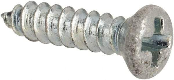 Value Collection - #4 Oval Head Phillips Sheet Metal Screw - Steel, 1/2" OAL, AISI 1016, ANSI/ASME B18.6.4, ASME B18.6.3 & SAE J933, Grade 1016-1024 - Industrial Tool & Supply