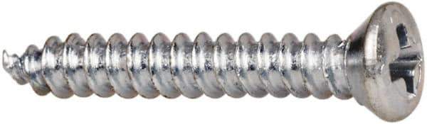 Value Collection - #4 Oval Head Phillips Sheet Metal Screw - Steel, 3/4" OAL, AISI 1016, ANSI/ASME B18.6.4, ASME B18.6.3 & SAE J933, Grade 1016-1024 - Industrial Tool & Supply