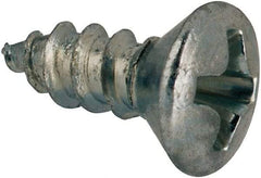 Value Collection - #6 Oval Head Phillips Sheet Metal Screw - Steel, 3/8" OAL, AISI 1016, ANSI/ASME B18.6.4, ASME B18.6.3 & SAE J933, Grade 1016-1024 - Industrial Tool & Supply