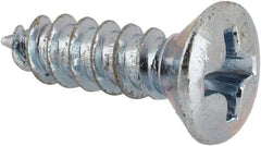 Value Collection - #6 Oval Head Phillips Sheet Metal Screw - Steel, 1/2" OAL, AISI 1016, ANSI/ASME B18.6.4, ASME B18.6.3 & SAE J933, Grade 1016-1024 - Industrial Tool & Supply