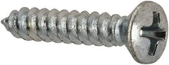Value Collection - #6 Oval Head Phillips Sheet Metal Screw - Steel, 3/4" OAL, AISI 1016, ANSI/ASME B18.6.4, ASME B18.6.3 & SAE J933, Grade 1016-1024 - Industrial Tool & Supply