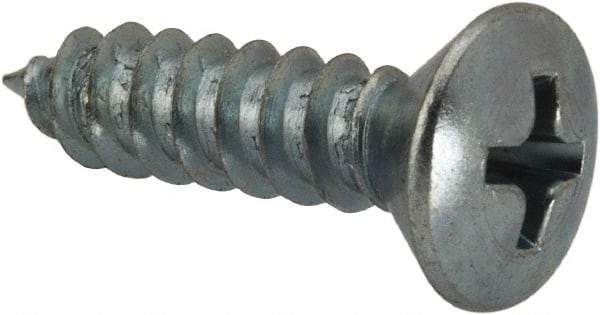 Value Collection - #10 Oval Head Phillips Sheet Metal Screw - Steel, 3/4" OAL, AISI 1016, ANSI/ASME B18.6.4, ASME B18.6.3 & SAE J933, Grade 1016-1024 - Industrial Tool & Supply