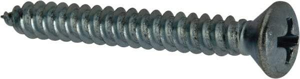 Value Collection - #10 Oval Head Phillips Sheet Metal Screw - Steel, 1-1/2" OAL, AISI 1016, ANSI/ASME B18.6.4, ASME B18.6.3 & SAE J933, Grade 1016-1024 - Industrial Tool & Supply