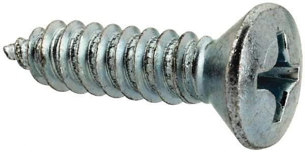 Value Collection - #14 Oval Head Phillips Sheet Metal Screw - Steel, 1" OAL, AISI 1016, ANSI/ASME B18.6.4, ASME B18.6.3 & SAE J933, Grade 1016-1024 - Industrial Tool & Supply