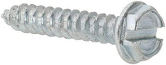 Value Collection - #4 Hex Washer Head Slotted Sheet Metal Screw - Steel, 5/8" Length Under Head, AISI 1016, ASME B18.6.3, ASME B18.6.4 & SAE J933, Grade 1016-1024 - Industrial Tool & Supply