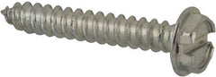 Value Collection - #4 Hex Washer Head Slotted Sheet Metal Screw - Steel, 3/4" Length Under Head, AISI 1016, ASME B18.6.3, ASME B18.6.4 & SAE J933, Grade 1016-1024 - Industrial Tool & Supply