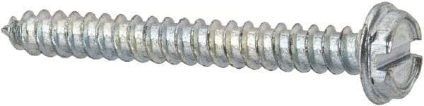 Value Collection - #4 Hex Washer Head Slotted Sheet Metal Screw - Steel, 1" Length Under Head, AISI 1016, ASME B18.6.3, ASME B18.6.4 & SAE J933, Grade 1016-1024 - Industrial Tool & Supply