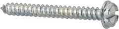 Value Collection - #4 Hex Washer Head Slotted Sheet Metal Screw - Steel, 1" Length Under Head, AISI 1016, ASME B18.6.3, ASME B18.6.4 & SAE J933, Grade 1016-1024 - Industrial Tool & Supply