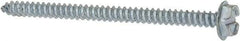 Value Collection - #6 Hex Washer Head Slotted Sheet Metal Screw - Steel, 2" Length Under Head, AISI 1016, ASME B18.6.3, ASME B18.6.4 & SAE J933, Grade 1016-1024 - Industrial Tool & Supply