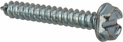 Value Collection - #7 Hex Washer Head Slotted Sheet Metal Screw - Steel, 1" Length Under Head, AISI 1016, ASME B18.6.3, ASME B18.6.4 & SAE J933, Grade 1016-1024 - Industrial Tool & Supply