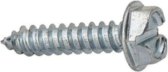Value Collection - #10 Hex Washer Head Slotted Sheet Metal Screw - Steel, 7/8" Length Under Head, AISI 1016, ASME B18.6.3, ASME B18.6.4 & SAE J933, Grade 1016-1024 - Industrial Tool & Supply