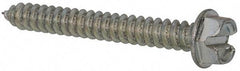 Value Collection - #12 Hex Washer Head Slotted Sheet Metal Screw - Steel, 1-3/4" Length Under Head, AISI 1016, ASME B18.6.3, ASME B18.6.4 & SAE J933, Grade 1016-1024 - Industrial Tool & Supply