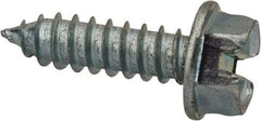 Value Collection - 1/4" Hex Washer Head Slotted Sheet Metal Screw - Steel, 7/8" Length Under Head, AISI 1016, ASME B18.6.3, ASME B18.6.4 & SAE J933, Grade 1016-1024 - Industrial Tool & Supply