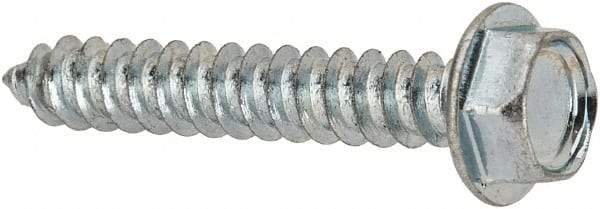 Value Collection - #8 Hex Washer Head Sheet Metal Screw - Steel, 1" Length Under Head, AISI 1016, ASME B18.6.3, ASME B18.6.4 & SAE J933, Grade 1016-1024 - Industrial Tool & Supply