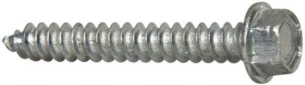 Value Collection - #12 Hex Washer Head Sheet Metal Screw - Steel, 1-1/2" Length Under Head, AISI 1016, ASME B18.6.3, ASME B18.6.4 & SAE J933, Grade 1016-1024 - Industrial Tool & Supply