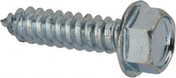 Value Collection - #14 Hex Washer Head Sheet Metal Screw - Steel, 1" Length Under Head, AISI 1016, ASME B18.6.3, ASME B18.6.4 & SAE J933, Grade 1016-1024 - Industrial Tool & Supply