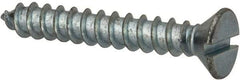 Value Collection - #12 Flat Head Slotted Sheet Metal Screw - Steel, 1-1/2" OAL, AISI 1016, ASME B18.6.3, ASME B18.6.4 & SAE J933, Grade 1016-1024 - Industrial Tool & Supply