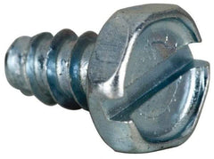 Value Collection - #6 Hex Head Slotted Sheet Metal Screw - Steel, 1/4" Length Under Head, AISI 1016, ASME B18.6.3 & SAE J933, Grade 1016-1024 - Industrial Tool & Supply