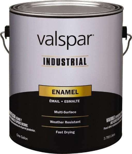 Valspar - 1 Gal Black Gloss Finish Enamel Paint - Interior/Exterior, 400 gL VOC Compliance - Industrial Tool & Supply