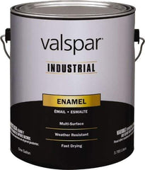 Valspar - 1 Gal Black Gloss Finish Enamel Paint - Interior/Exterior, 400 gL VOC Compliance - Industrial Tool & Supply