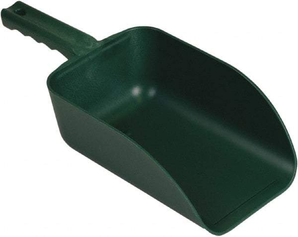 Remco - 82 oz Green Polypropylene & Semi-Ferrous Additive Flat Bottom Scoop - 5.9" Wide x 3.3" Deep Bowl, 15.1" OAL - Industrial Tool & Supply