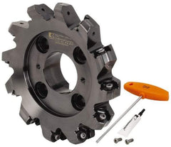 Kennametal - 8" Cut Diam, 2-1/2" Arbor Hole, 8mm Max Depth of Cut, 45° Indexable Chamfer & Angle Face Mill - 12 Inserts, HNPJ 1307... Insert, Right Hand Cut, 12 Flutes, Through Coolant, Series Dodeka Max - Industrial Tool & Supply