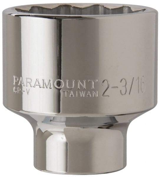 Paramount - 2-3/16", 3/4" Drive, Standard Hand Socket - 12 Points, 3-13/64" OAL - Industrial Tool & Supply