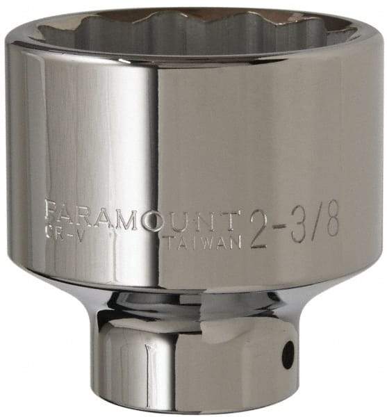 Paramount - 2-3/8", 3/4" Drive, Standard Hand Socket - 12 Points, 3-5/8" OAL - Industrial Tool & Supply