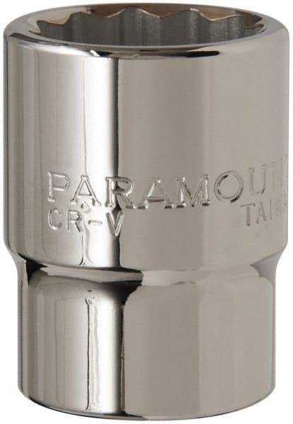 Paramount - 3/4" Drive, Standard Hand Socket - 12 Points, 2-5/16" OAL, Steel, Chrome Finish - Industrial Tool & Supply