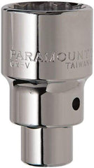 Paramount - 3/4" Drive, Standard Hand Socket - 12 Points, 2-5/8" OAL, Steel, Chrome Finish - Industrial Tool & Supply