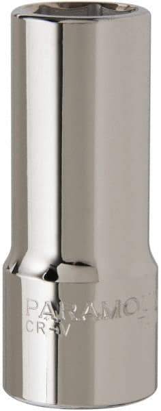 Paramount - 7/8", 3/4" Drive, Deep Hand Socket - 6 Points, 3-1/2" OAL, Steel, Chrome Finish - Industrial Tool & Supply