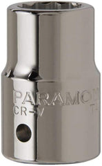 Paramount - 3/4", 3/4" Drive, Standard Hand Socket - 12 Points, 2" OAL, Chrome Finish - Industrial Tool & Supply