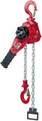 Coffing - 3,000 Lb Lifting Capacity, 10' Lift Height, Lever Hoist - Made from Chain, 1' Overhaul to Lift 1', 59 Lb Avg Pull to Lift Rated Load, 1 Chain - Industrial Tool & Supply