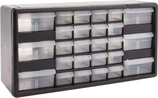 Akro-Mils - 26 Drawer, Small Parts Cabinet - 6-3/8" Deep x 20" Wide x 10-11/32" High - Industrial Tool & Supply