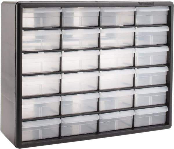 Akro-Mils - 24 Drawer, Small Parts Cabinet - 6-3/8" Deep x 20" Wide x 15-13/16" High - Industrial Tool & Supply
