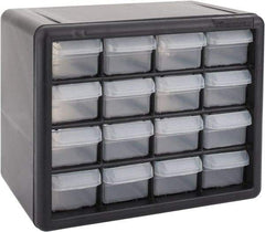 Akro-Mils - 16 Drawer, Small Parts Cabinet - 6-3/8" Deep x 10-9/16" Wide x 8-1/2" High - Industrial Tool & Supply