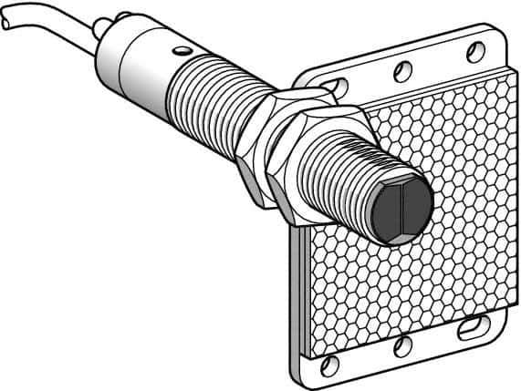 Telemecanique Sensors - Cable Connector, 5m Nominal Distance, Shock and Vibration Resistant, Polarized Retroreflective Photoelectric Sensor - 24 to 240 VAC/VDC, 25 Hz, Brass, 82mm Long x 18mm Wide x 1.8 Inch High - Industrial Tool & Supply