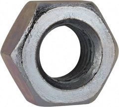 Value Collection - M10x1.25 Metric Fine Steel Right Hand Hex Nut - 17mm Across Flats, 8mm High, Zinc-Plated Finish - Industrial Tool & Supply