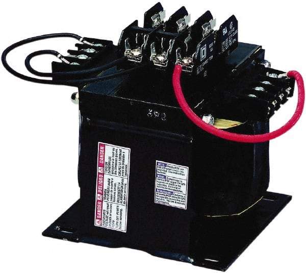 Square D - 1 Phase, 1,000 VA, Top Mount Fuse Block Control Transformer - 239°F Temp Rise - Industrial Tool & Supply