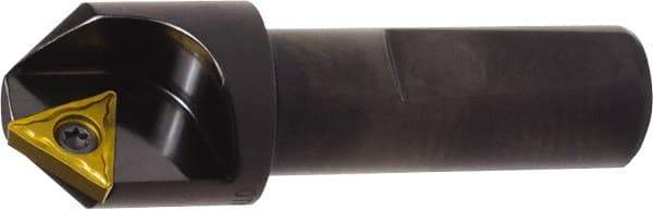 Kyocera - 41° Included Angle, 1.073" Max Cut Diam, 1.073mm Body Diam, 3/4" Shank Diam, 83.312mm OAL, Indexable Countersink - 31.75mm LOC, 1 Triangle Insert, TCMT 3252HQ Insert Style, Series CS - Industrial Tool & Supply