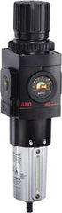 ARO/Ingersoll-Rand - 1" NPT Port Heavy Duty 1 Piece Filter/Regulator FRL Unit - Metal Bowl, 250 SCFM, 250 Max psi, 13.642" High x 4.091" Long, Manual Drain - Industrial Tool & Supply