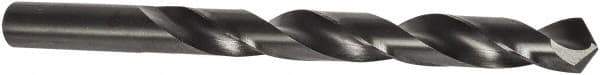 Precision Twist Drill - 1/2" 118° High Speed Steel Jobber Drill - Oxide Finish, Right Hand Cut, Spiral Flute, Straight Shank, 6" OAL, Split Point - Industrial Tool & Supply