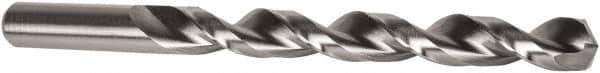 Precision Twist Drill - 8.2mm 135° High Speed Steel Jobber Drill - Bright Finish, Right Hand Cut, Parabolic Flute, Straight Shank, 4-39/64" OAL, Split Point - Industrial Tool & Supply