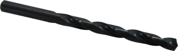 Precision Twist Drill - Letter M 135° High Speed Steel Jobber Drill - Oxide Finish, Right Hand Cut, Spiral Flute, Straight Shank, 4-3/8" OAL, Split Point - Industrial Tool & Supply