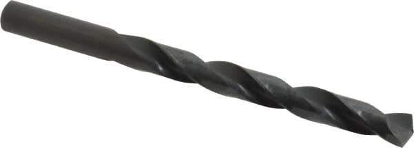Precision Twist Drill - Letter Z 135° High Speed Steel Jobber Drill - Oxide Finish, Right Hand Cut, Spiral Flute, Straight Shank, 5-1/4" OAL, Split Point - Industrial Tool & Supply