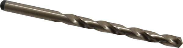 Precision Twist Drill - 0.246" 135° Cobalt Jobber Drill - Oxide/Gold Finish, Right Hand Cut, Spiral Flute, Straight Shank, 4" OAL, Split Point - Industrial Tool & Supply
